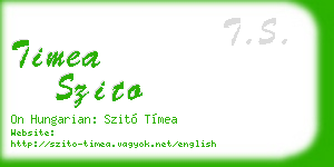 timea szito business card